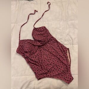 Isabel Maternity Pink and Black Swimsuit